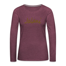 Women's Jalani Premium Long Sleeve T-Shirt - heather burgundy